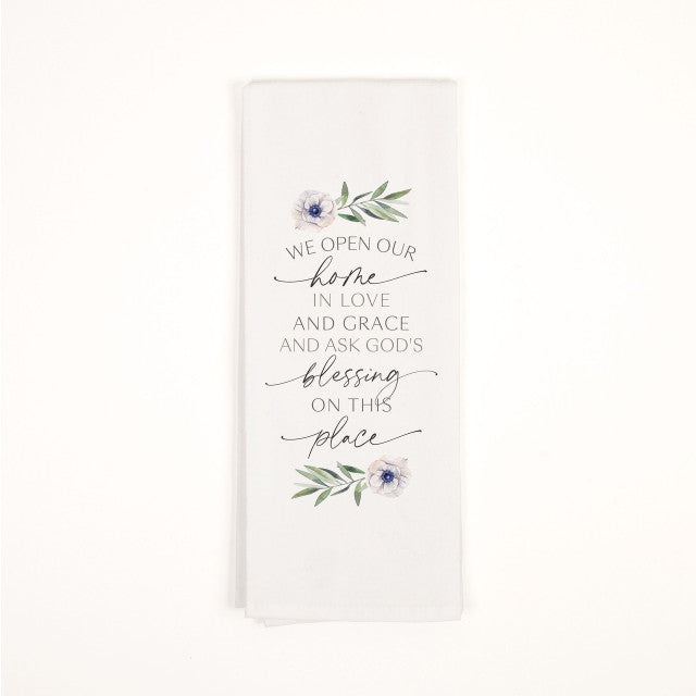 Tea Towel/We open our Home