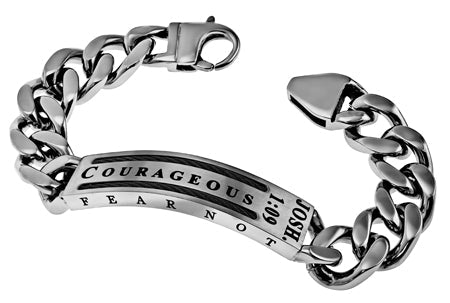 Bracelet-Jos 1:9-Cable-Courageous-8"