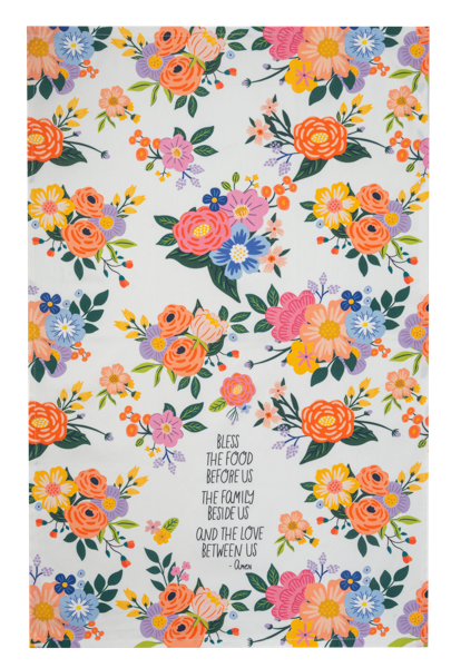 Tea Towel-Flowers & Faith-Asstd-28"