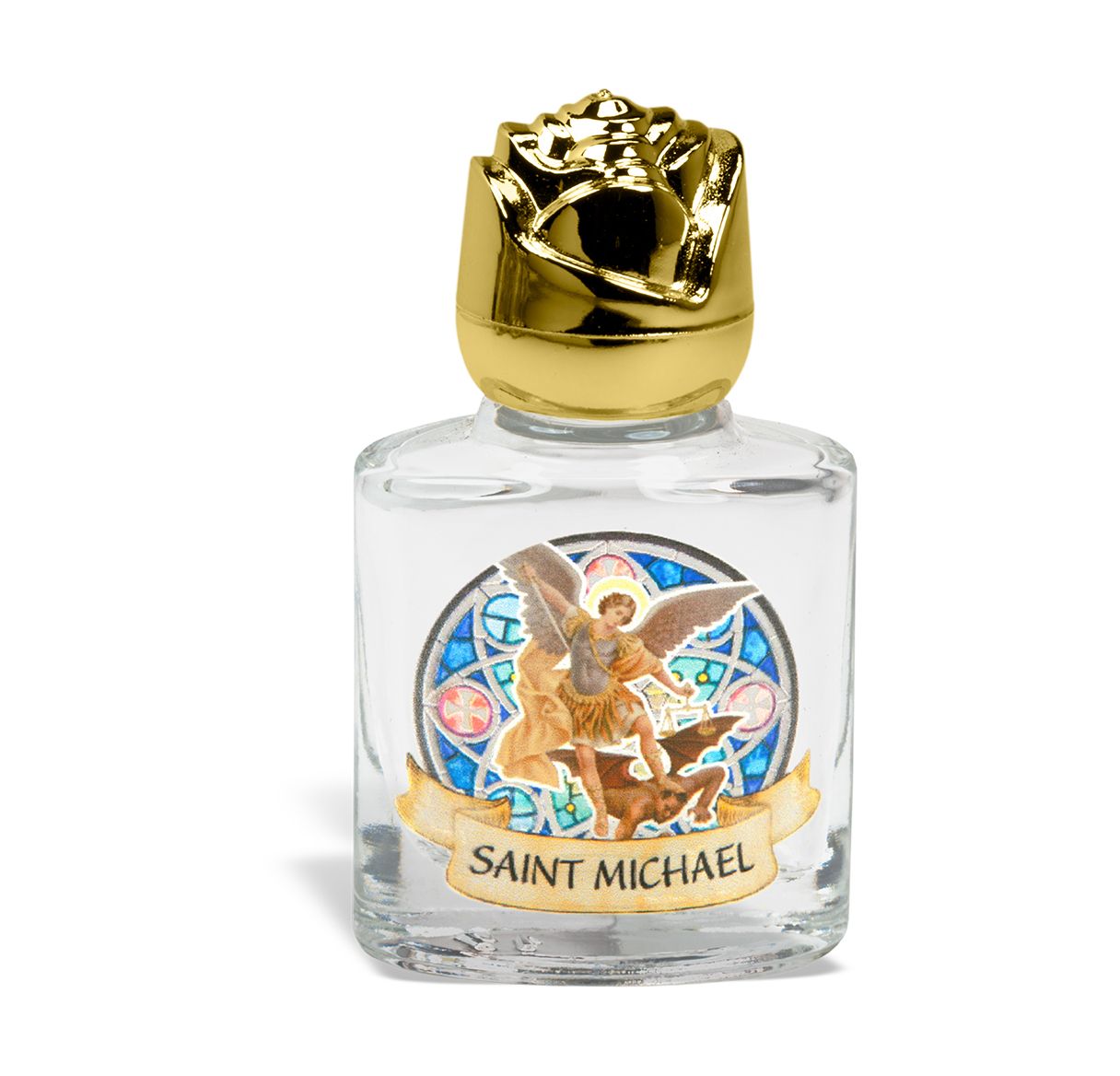 Holy Water Bottle-St. Michael-Glass