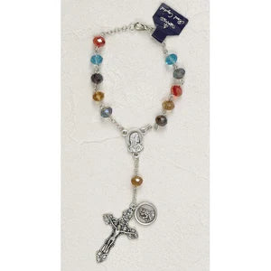 Auto Rosary/Multi Color Crystal