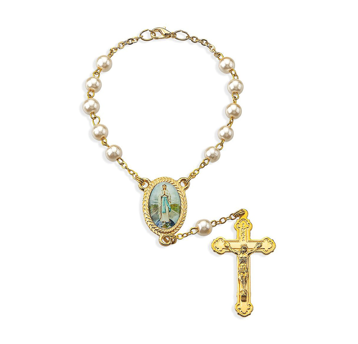 Auto Rosary/OL of Highway/Gold