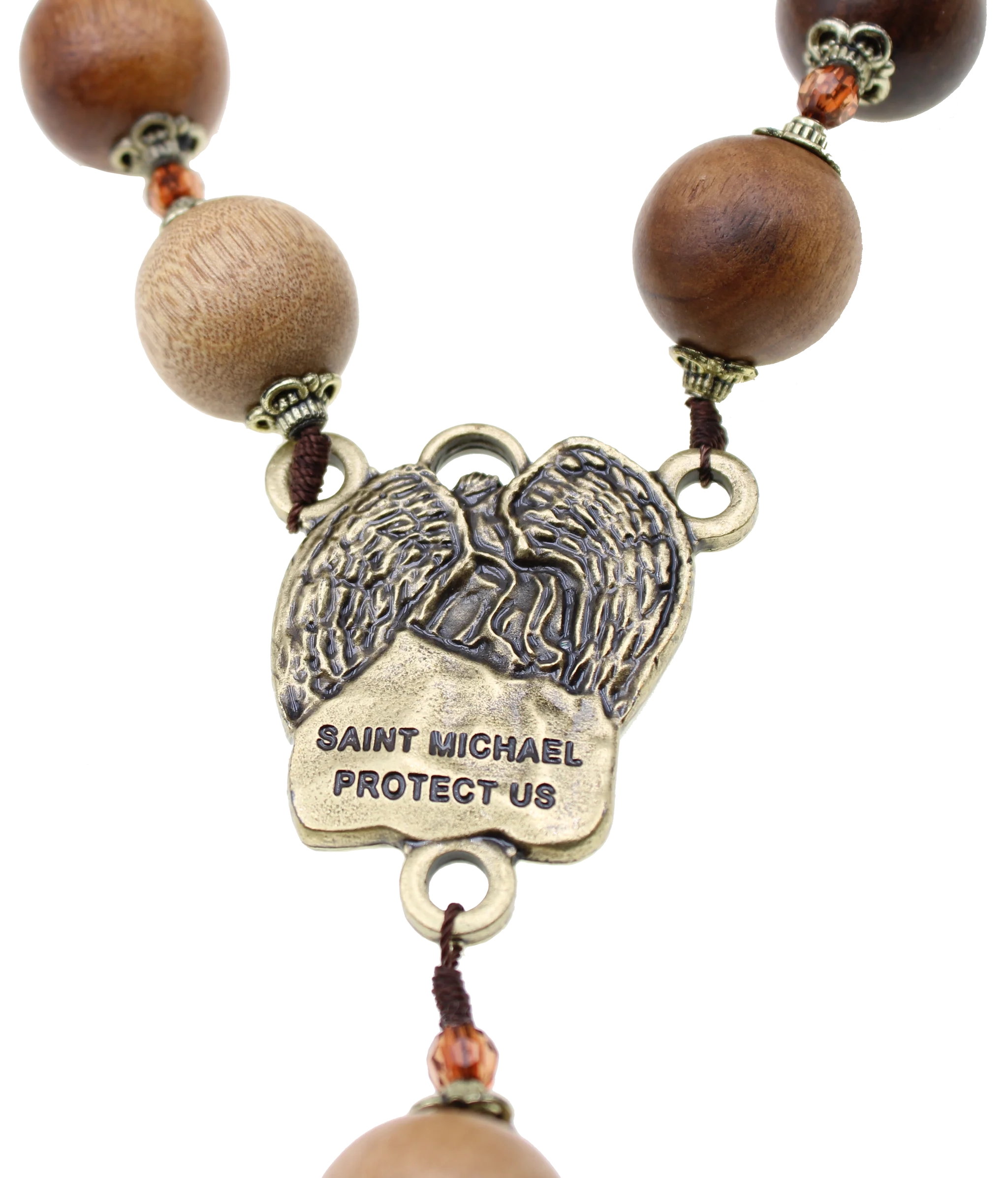 Rosary-Door-St Michael-Wood-Antique Gold