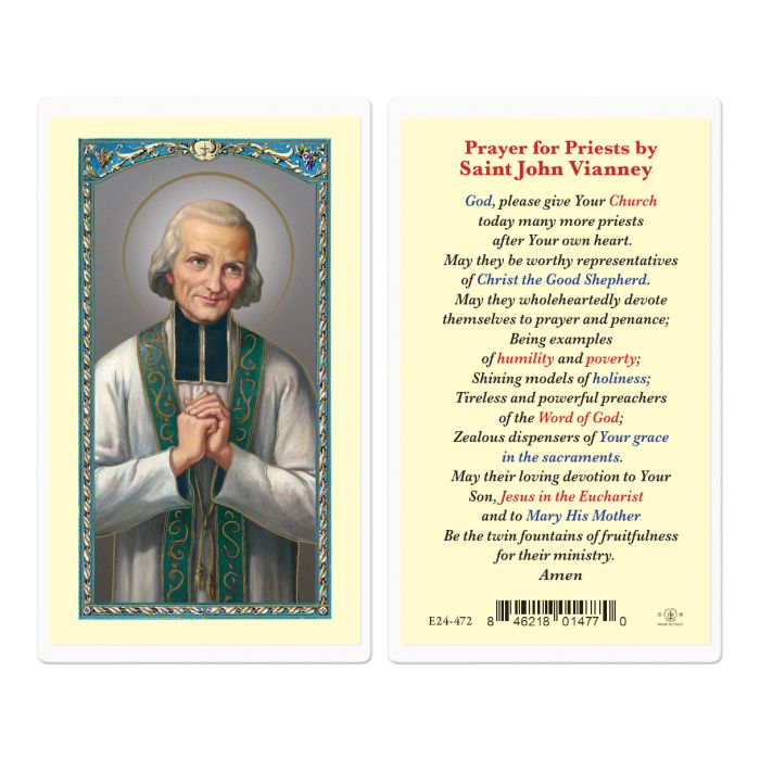 BM-Laminated-St John Mary Vianney-Prayer for Priests