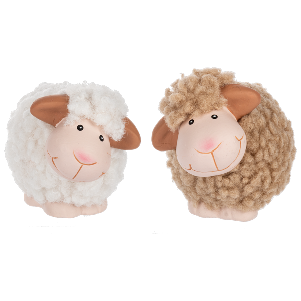Stuffed-Small Round Fluffy Sheep