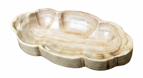 Crib-Handmade Carved Wood Manger-5"