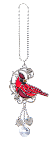 Car Charm-Red-Cardinal-4"