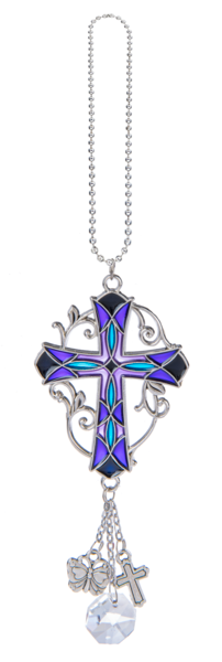 Car Charm-Cross-Purple