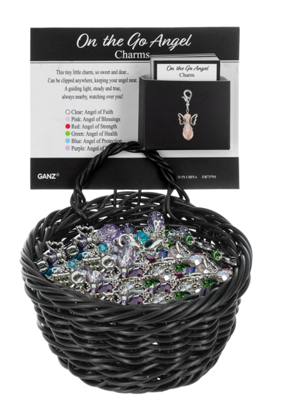 Charm Clip-Angel-Asstd Colors-1"
