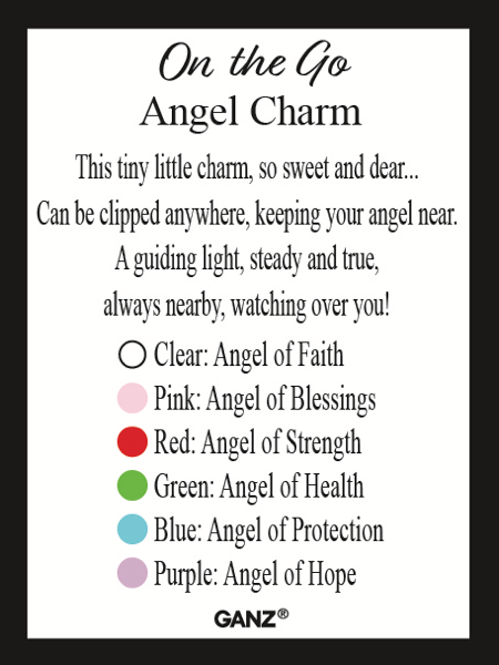 Charm Clip-Angel-Asstd Colors-1"