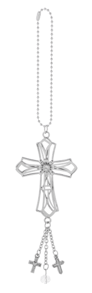 Car Charm-Cross-Silver