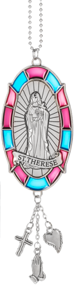 Car Charm-St Therese-Stained Glass