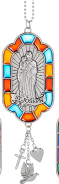 Car Charm-St Joseph-Stained Glass