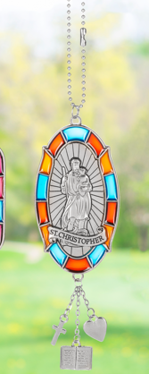 Car Charm-St Christopher-Stained Glass