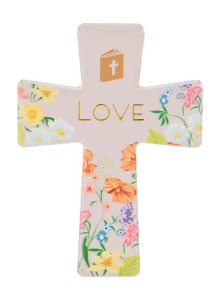 Magnet-Cross-Ceramic-Floral Asstd-3.5"