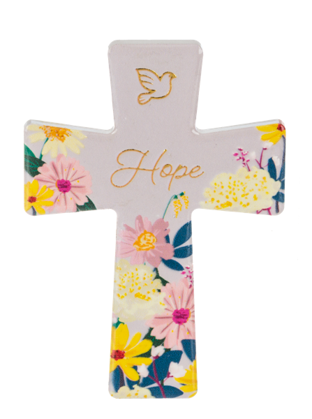 Magnet-Cross-Ceramic-Floral Asstd-3.5"