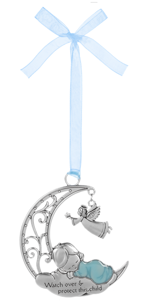 Ornament-Crib-Guardian Angel-Boy-Watch Over