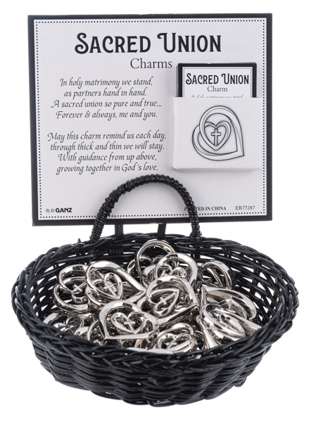 Charm-Sacred Union-Double Heart-Cross
