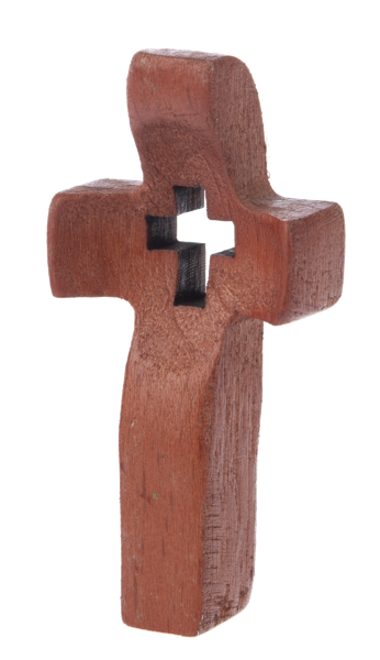 Cross-Pocket-Wood-Prayer Charm-Cutout