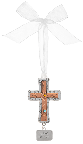Ornament-Cross-Always Have Faith-3.625"