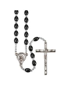 Rosary/Black Plastic/5mm