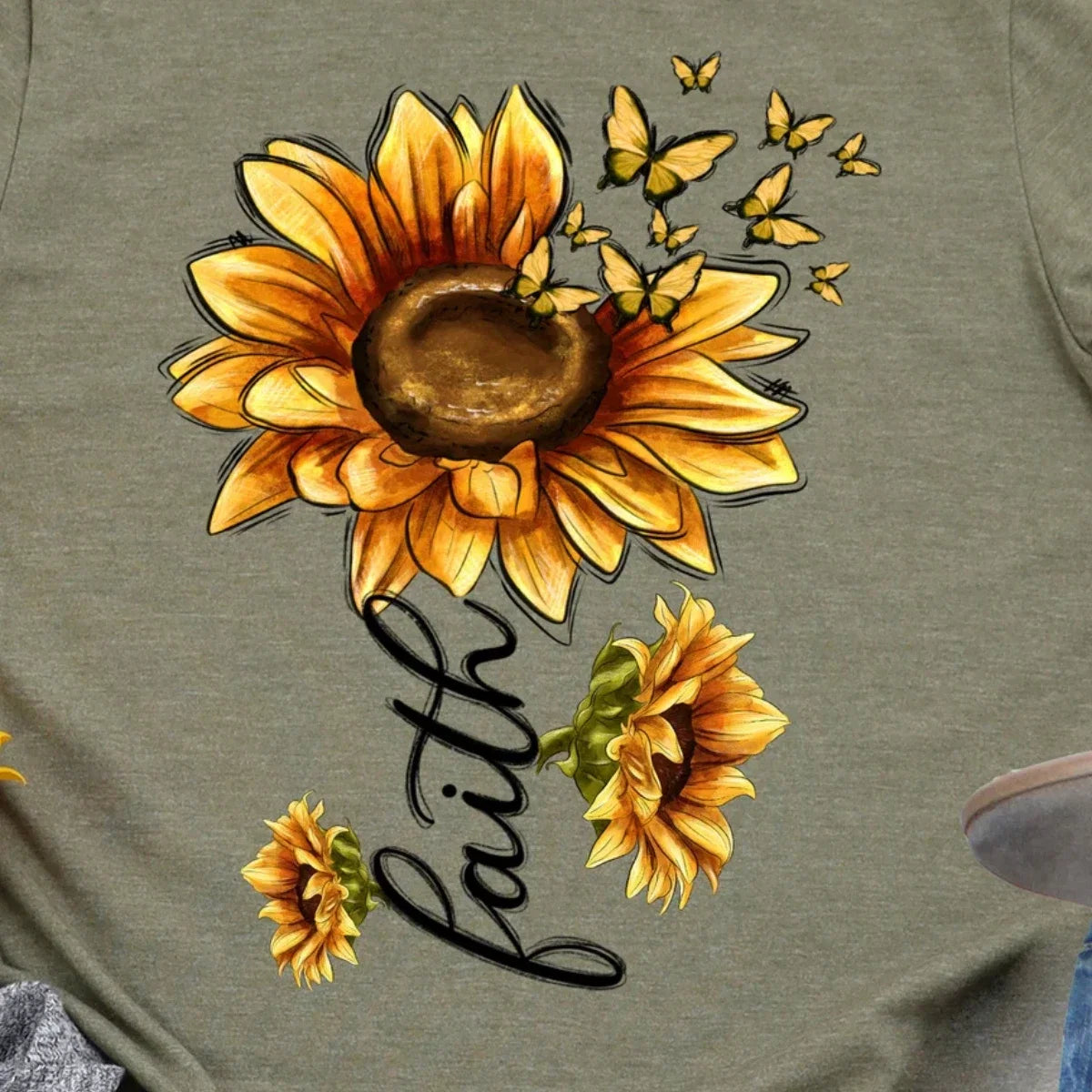 T-Shirt-Faith Sunflower
