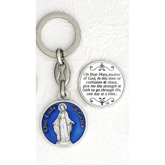 Key Ring/Lady of Grace/Blue En
