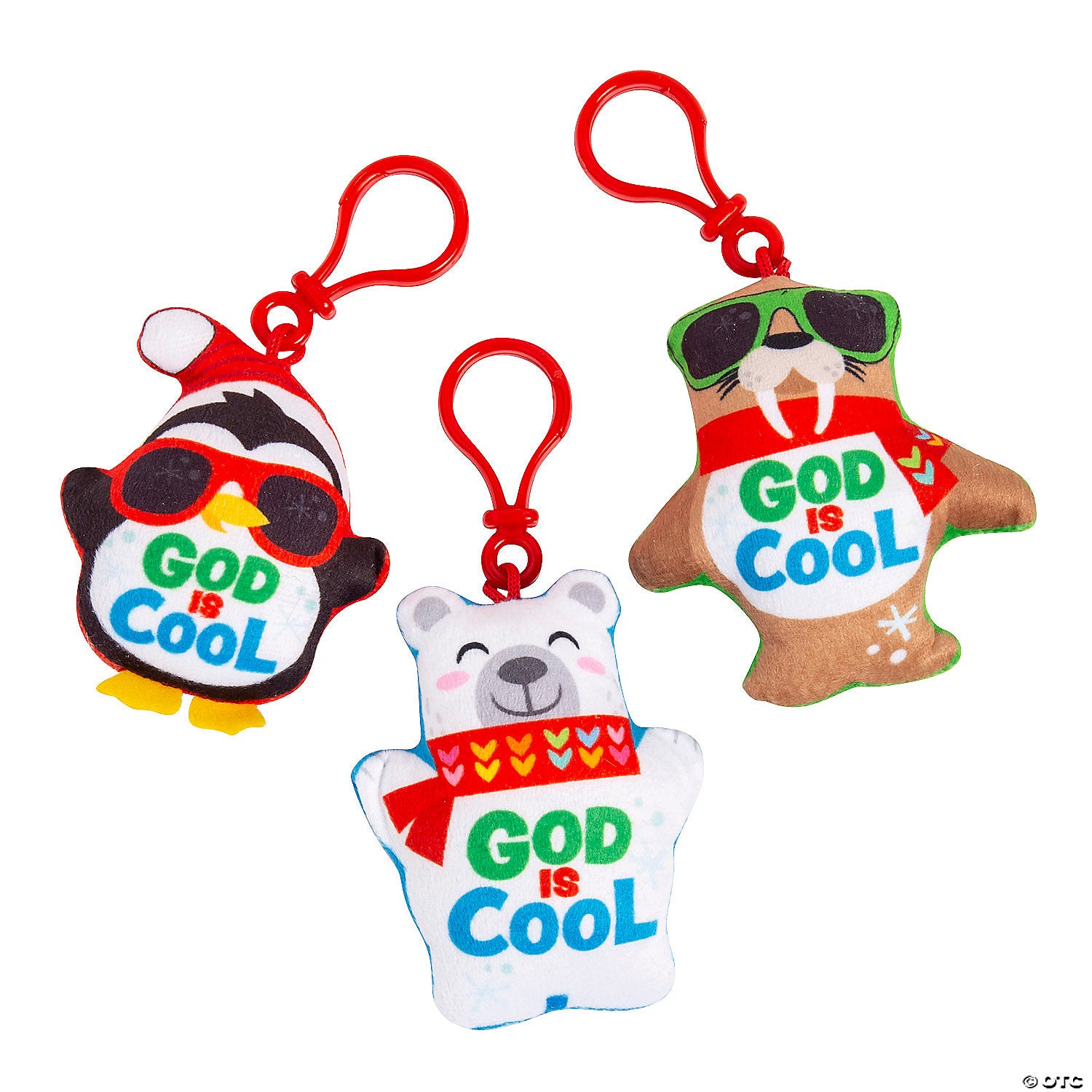 Stuffed Animal-God is Cool-Backpack Clip
