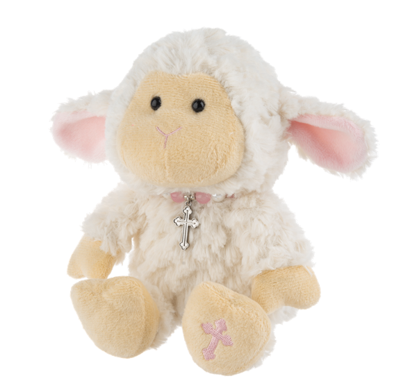 Stuffed-Lamb With Wearable Bracelet-8" Tall