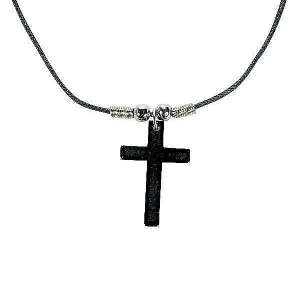 Necklace-Youth-Cross-Hematite-18"