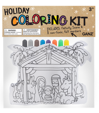 Coloring Kit-Christmas-Pillow-Nativity