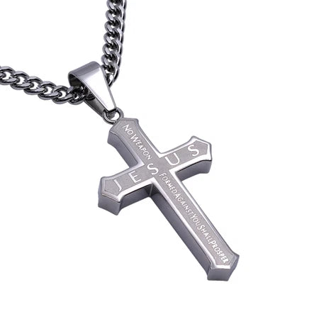 Necklace-Inlay Cross-No Weapon-24"