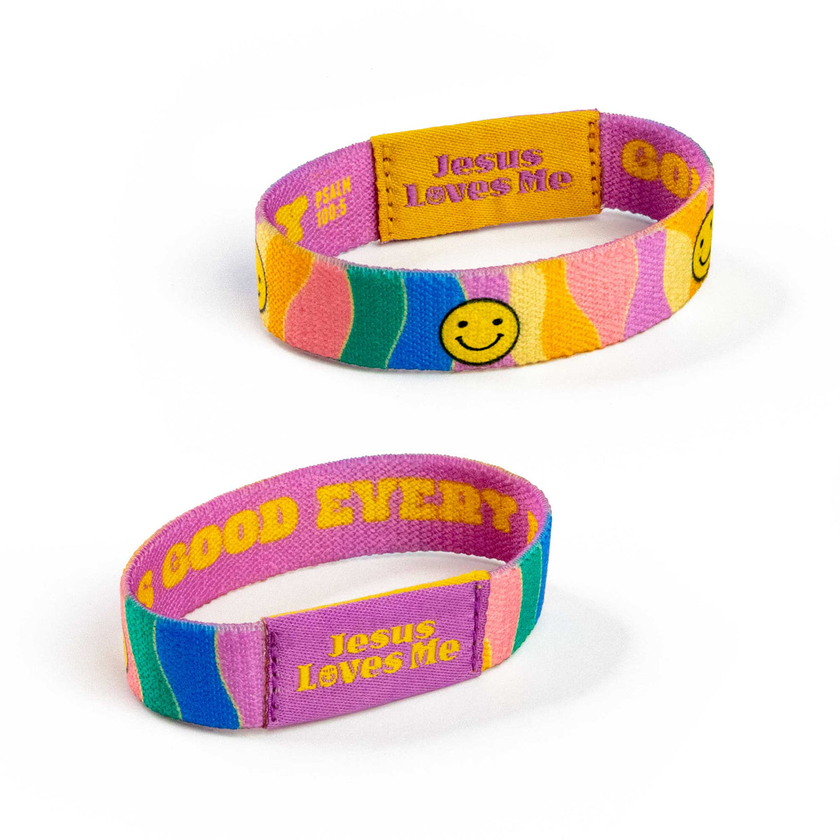 Bracelet-Logos Tap Bracelet-Small-Psa 100:5-Purple And Yellow-Happy