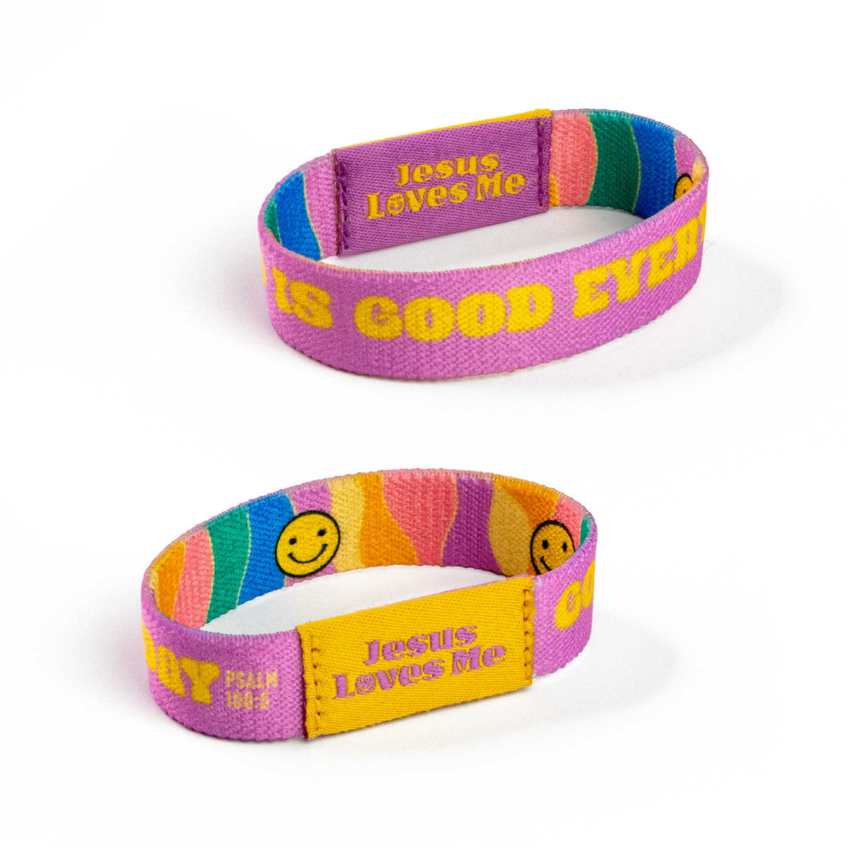 Bracelet-Logos Tap Bracelet-Small-Psa 100:5-Purple And Yellow-Happy