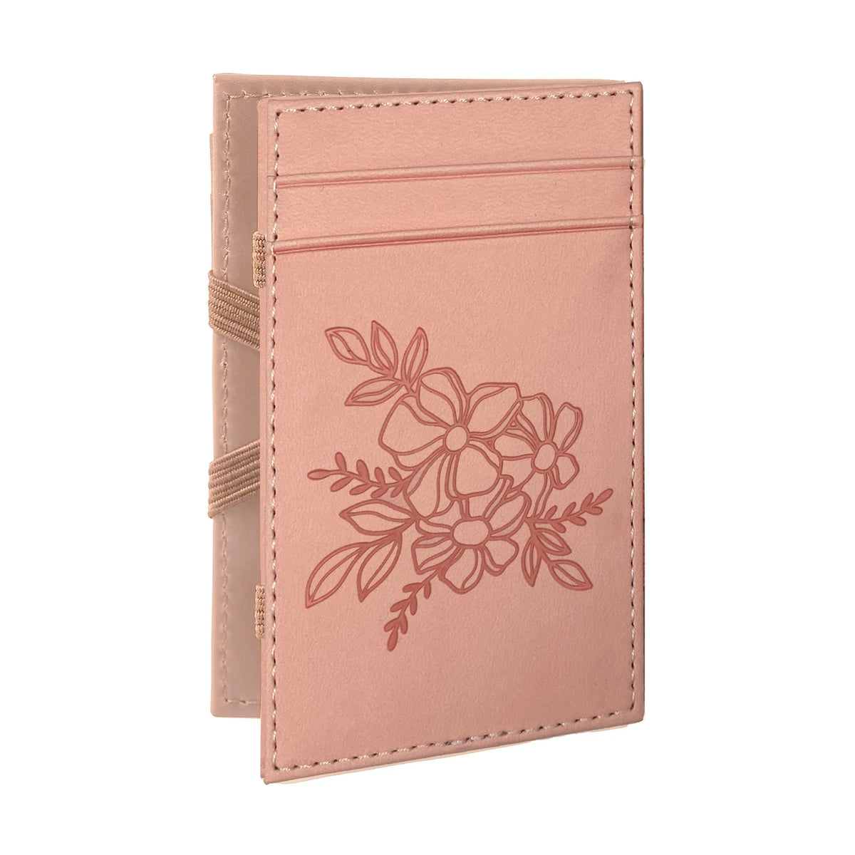 Wallet-Logos Tap-Leather-Pro 31:25-She Is Strong-Pink