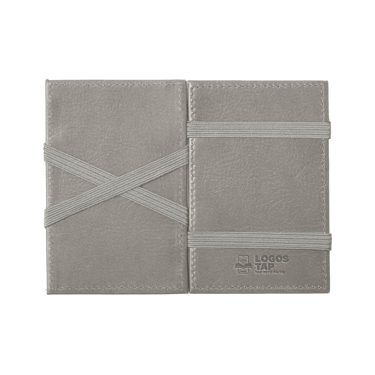 Wallet-Logos Tap-Leather-Pro 3:5-Trust In The Lord-Gray