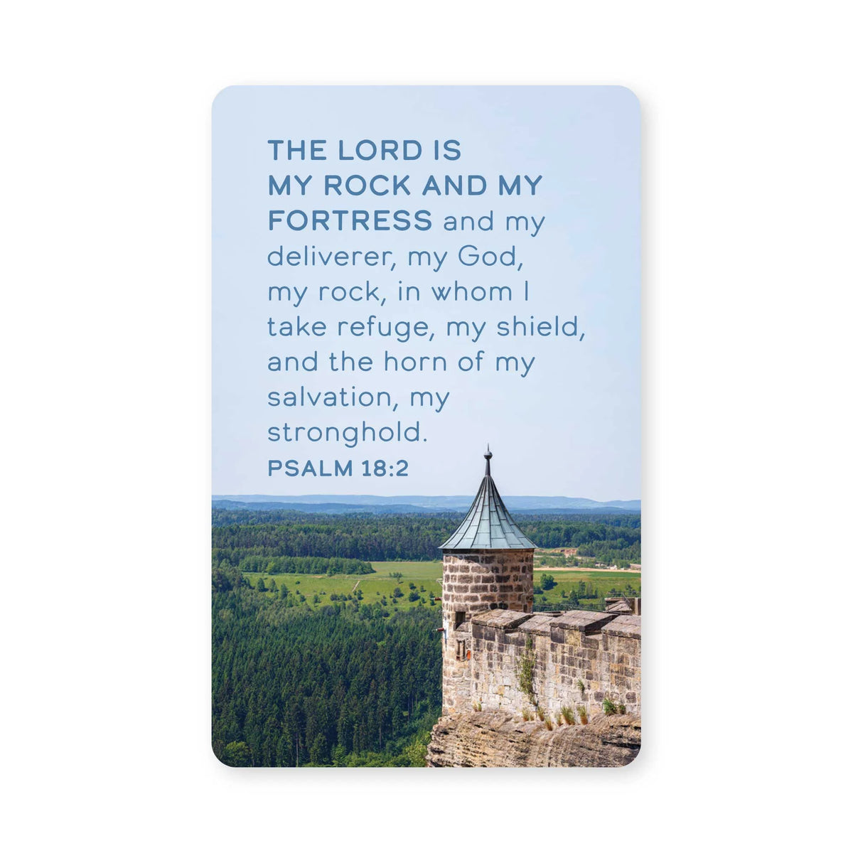 Pass It On-Logos Tap-Wallet Card-Psa 18:2-My Rock And My Fortress
