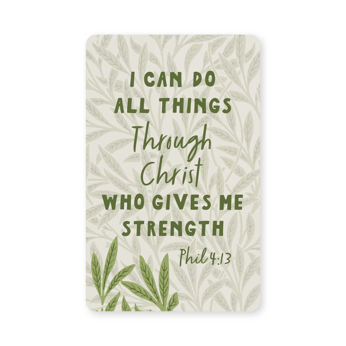 Pass It On-Logos Tap-Wallet Card-Php 4:13-I Can Do