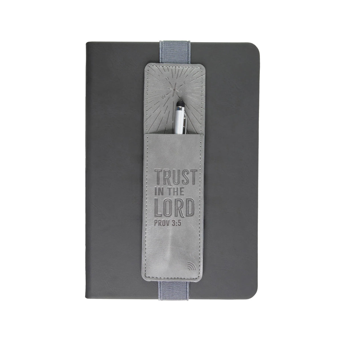 Pen Pocket-Logos Tap-Leather-Pro 3:5-Trust In The Lord-Gray