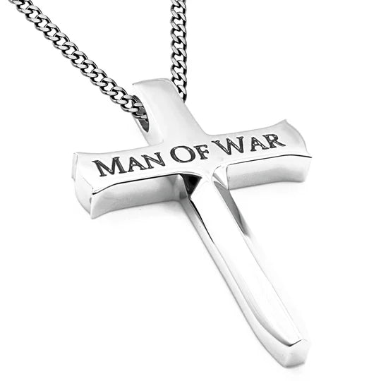 Necklace-Sword Cross-Man of War-24"