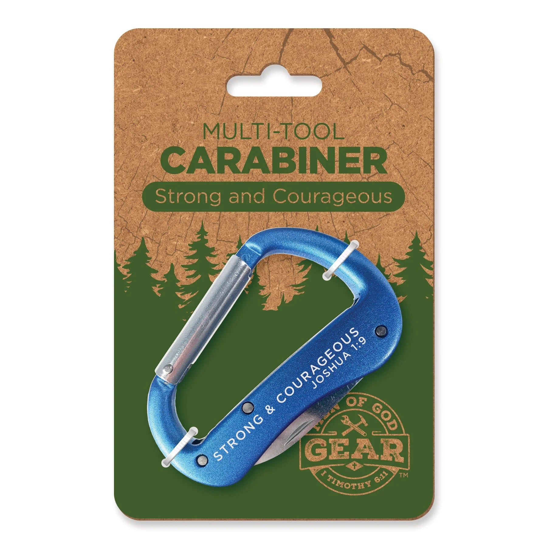 Carabiner-Multitool-Blue-Jos 1:9-Strong And Courageous