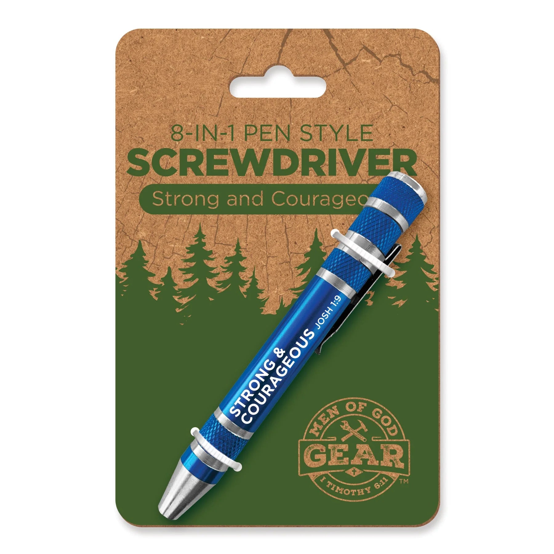 Screwdriver-8 In 1 Set-Blue-Jos 1:9-Strong And Courageous