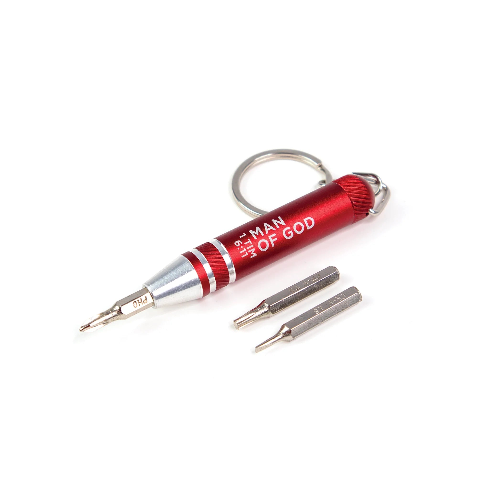 Screwdriver-3 In 1 Set-Red-1Ti 6:11-Man Of God