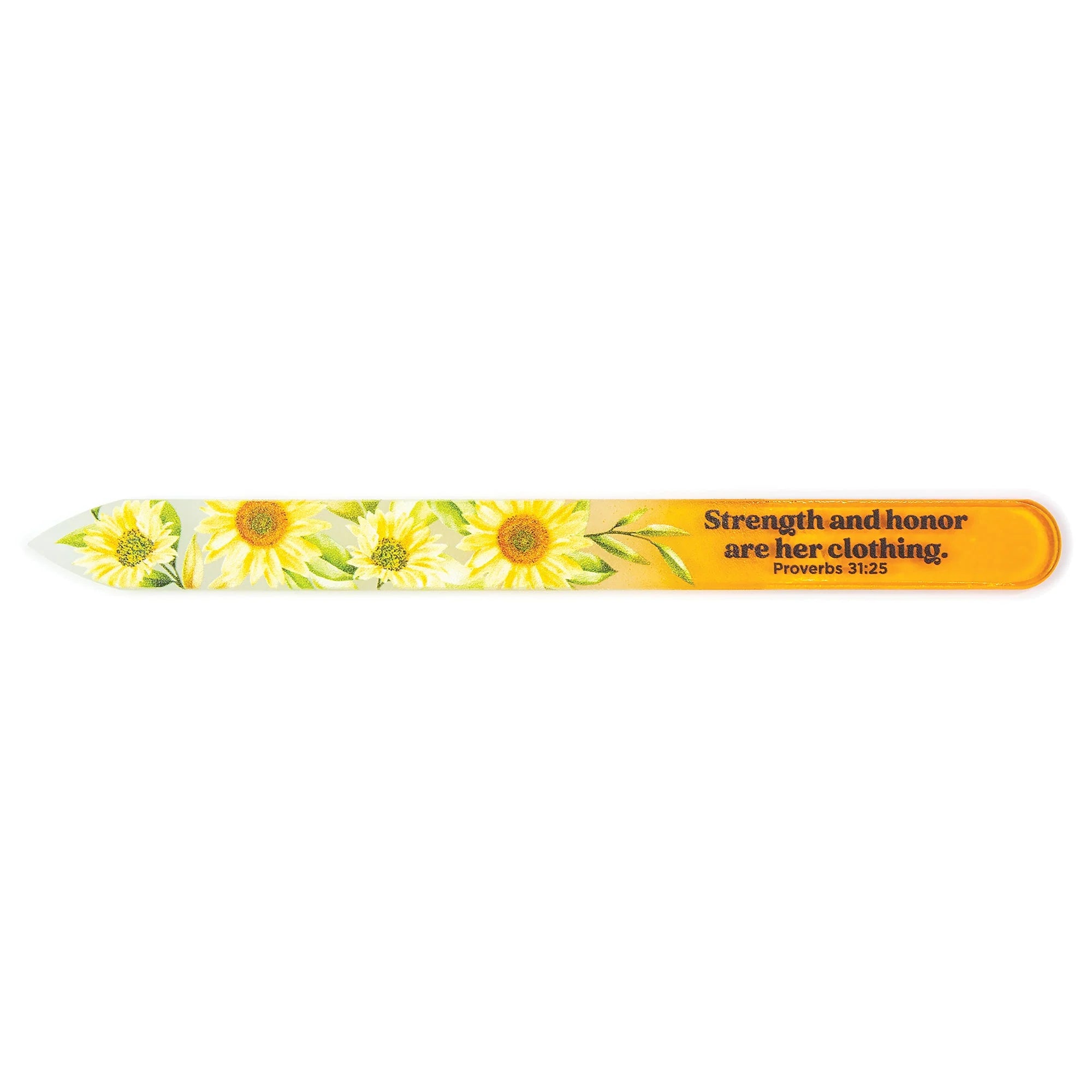 Nail File-Glass-Pro 31:25-Strength And Honor-Yellow