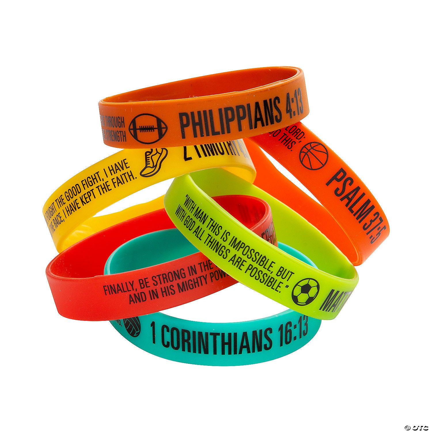 Bracelet-Sports-Bible Verse-Rubber
