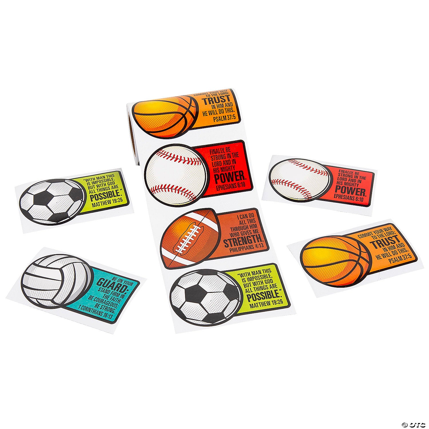 Stickers-Sports-Roll of 100