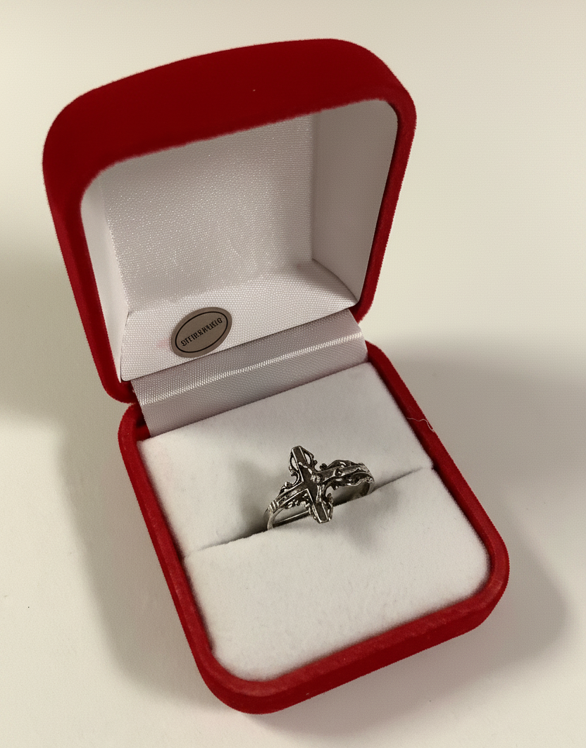 Ring/SS/Crucifix - No Price Tag