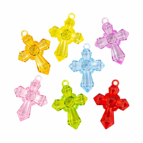 Cross/Charm/Plastic/Asst Colors