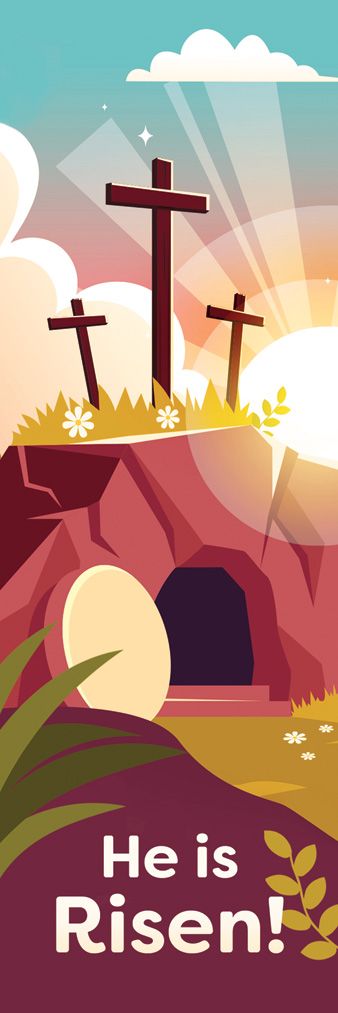 Bookmark-25pk-Luk 24:34-He Is Risen!