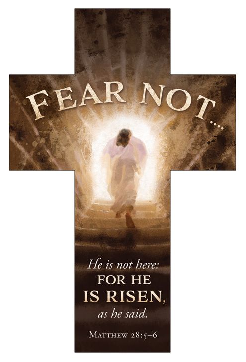 Bookmark-25pk-Cross-Mat 28:5-6-Fear Not